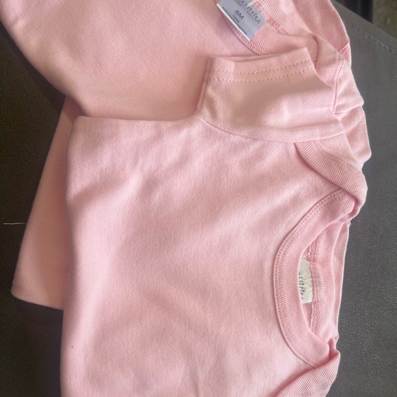 Necessities by Tendertyme 3pk Pink Unisex Short Sleeve Baby Bodysuit 6M - Picture 2 of 2
